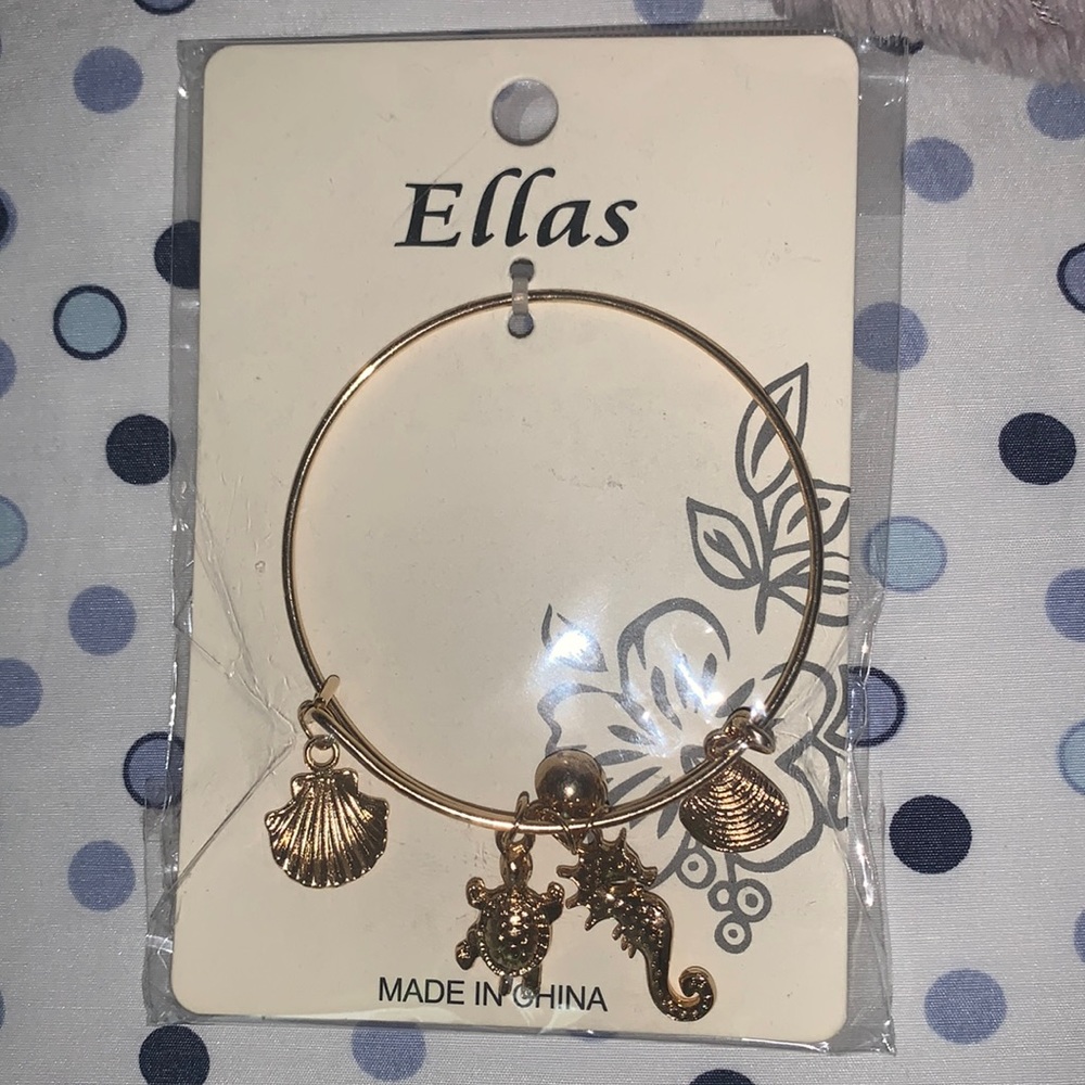 Gold charm bracelet